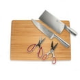 thumbnail image 1 of BambooMN Heavy Duty Bamboo Cutting Board with Chef's Knife, Cleaver, and Kitchen Shears Set, 1 of 6