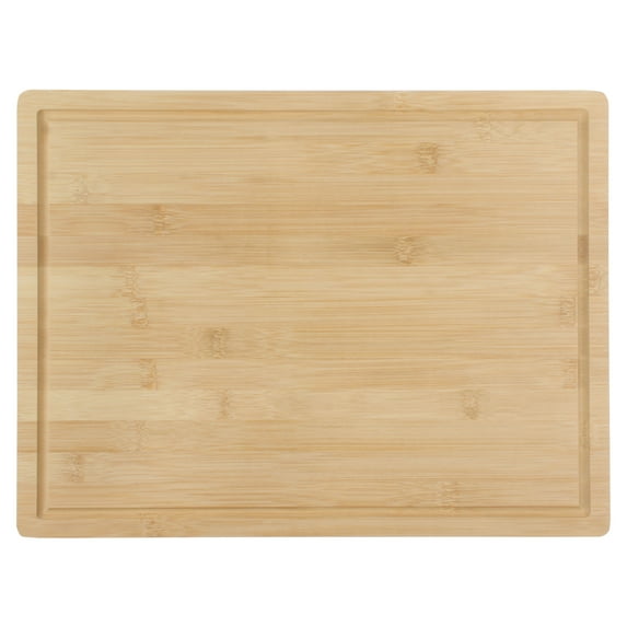 BambooMN Heavy Duty Premium Bamboo Cutting Board - 15.75" x 11.75" x 0.75" Grooved/Flat - 10 Units