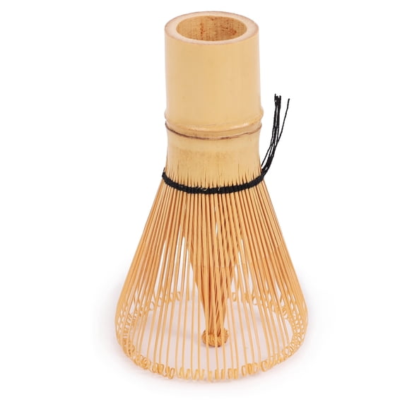 BambooMN Japanese Matcha Whisk Chasen - Traditional Handcurled 100 Tate Matcha Utensil - Golden Beige - 1 Piece