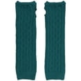 thumbnail image 1 of BambooMN Long Polyester Winter Fingerless Gloves for Women and Teenagers - Victorian Teal - 1 Pair, 1 of 7
