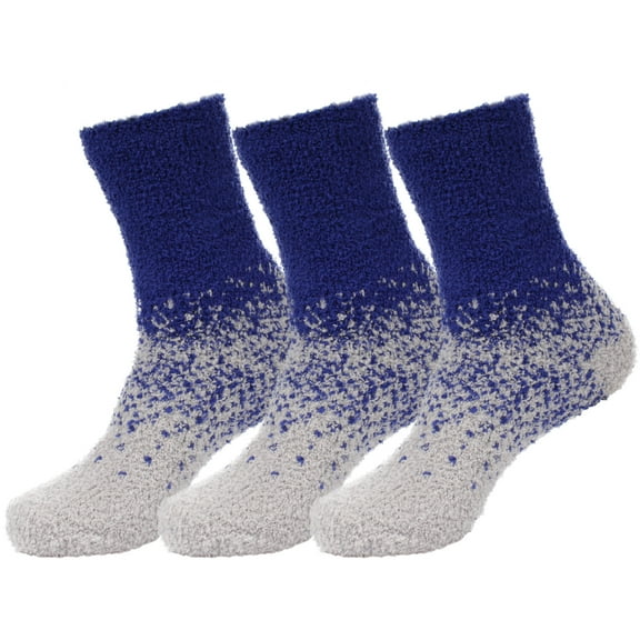 BambooMN M/L Fuzzy Gradient Socks - 02 Starry Night - 3 prs