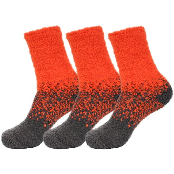 BambooMN M/L Fuzzy Gradient Socks - 06 Camptire - 3 prs
