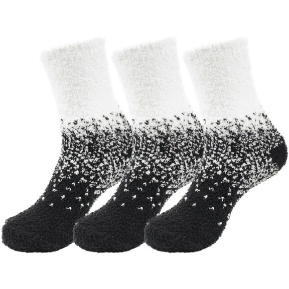 BambooMN M/L Fuzzy Gradient Socks - 09 Piano Playing - 3 prs