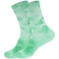 thumbnail image 1 of BambooMN Men's Bamboo Tie Dye Crew Socks - Green - 2 pairs, 1 of 5