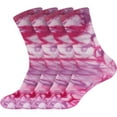 thumbnail image 1 of BambooMN Men's Bamboo Tie Dye Crew Socks - Purple - Extra Large - 4 pairs, 1 of 5