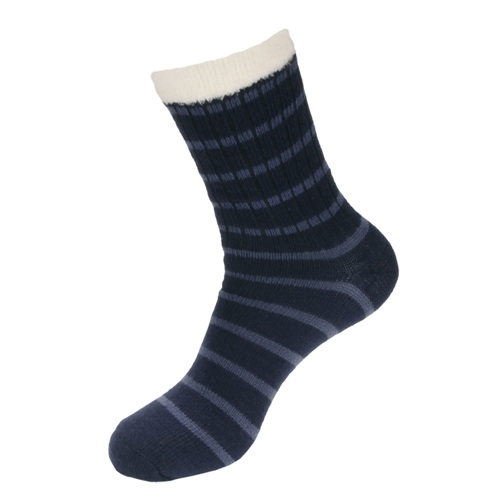 BambooMN Herren Hausschuhe-Socken – 3 Paar, Doppellagig, Weich & Warm | Flauschige Wollsocken Für Zu Hause, Größe M (39-45) & L/XL (44-42)