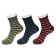 thumbnail image 1 of BambooMN Men's Cabin Double Layer Thick Soft Warm Fuzzy Comfy Home Socks, 3 Pairs Asst A, Extra Large, 1 of 9