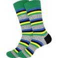 thumbnail image 1 of BambooMN Men's Cotton Colorful Design Dress Socks - Color 3 - 2 Pairs, 1 of 8