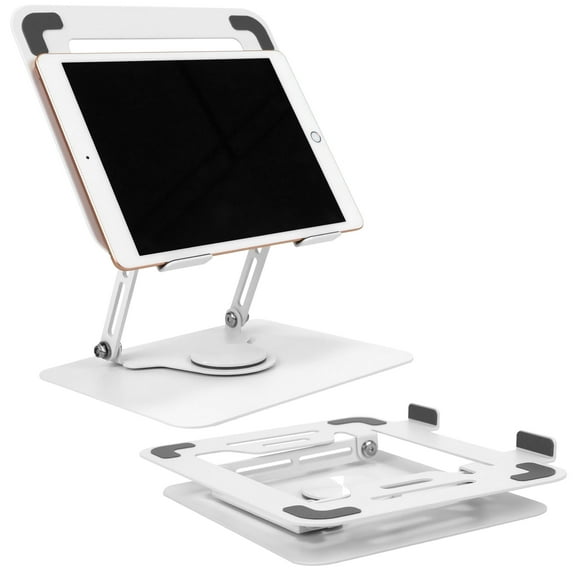 BambooMN Metal Universal Book Tablet Stand - White - 1 Unit