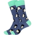 thumbnail image 1 of BambooMN Novelty Socks for Women and Teens, Funny, Crazy Socks for a Fun and Cute Casual Look - Combed Cotton - Penguins - 2 Pairs, Size 10-15, 1 of 6