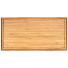 BambooMN Organic Bamboo Serving Tray, Tea/Coffee Serving, Appetizers, Snacks, Charcuterie Tray, 11"x5.5"x0.6"