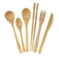thumbnail image 1 of BambooMN Organic Reusable Bamboo Utensil Set 3 Spoons Fork Knife and Chopsticks - 100 Sets, 1 of 5