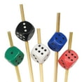 thumbnail image 1 of BambooMN Party Dice Toppers for Appetizers Cocktails Burgers Bamboo Skewer Picks - 4.7" (12cm) - Assorted - 1,000 Pieces, 1 of 5