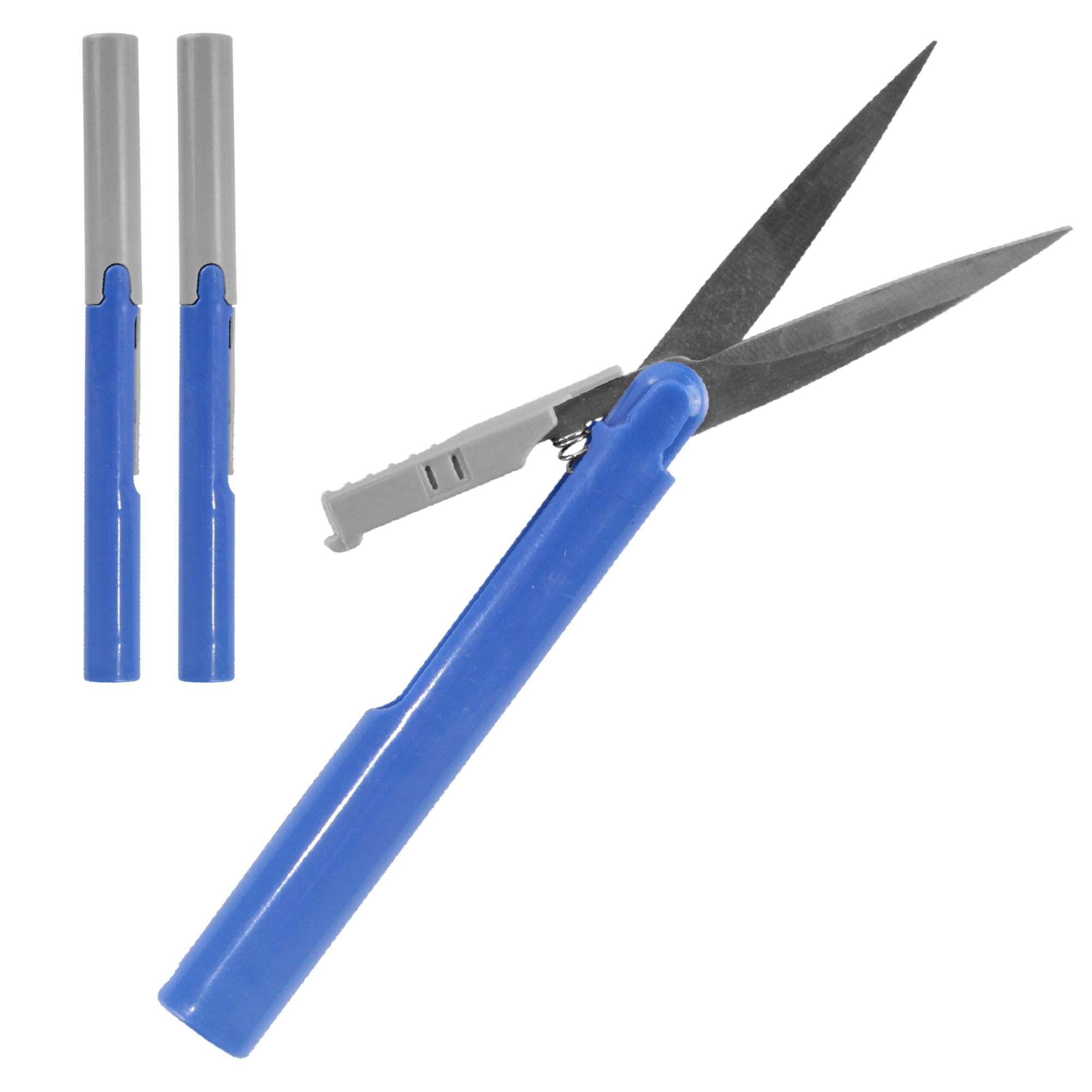 BambooMN Penblade Pen-Style Portable Travel Scissors - Deep Blue - 2 Pairs