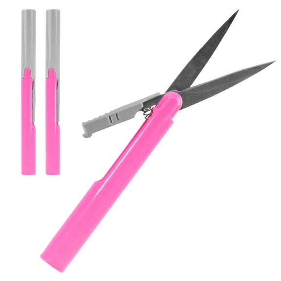 BambooMN Penblade Pen-Style Portable Travel Scissors - Pink - 2 Pairs
