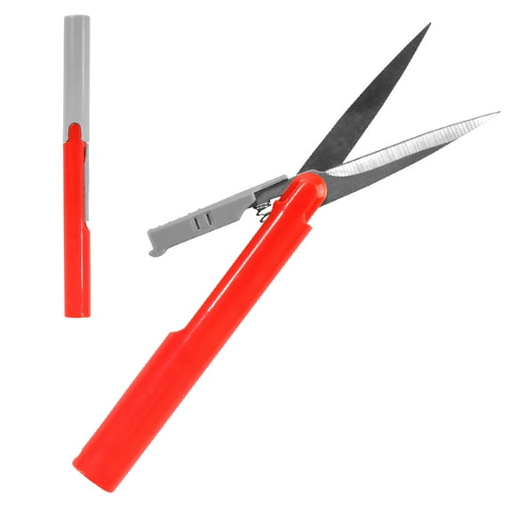 BambooMN Penblade Pen-Style Portable Travel Scissors - Red - 1 Pair