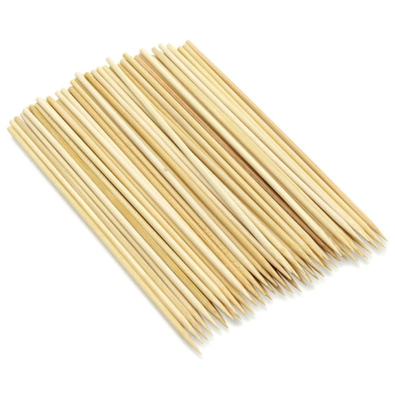 BambooMN Premium Round Sharp Point Bamboo Skewers 10.8" X 3mm - 10,000 Pieces