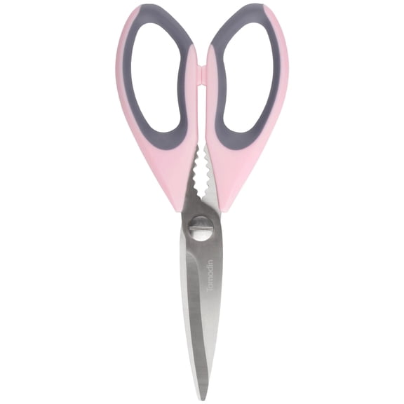 BambooMN Premium Stainless Steel Kitchen Shears - Pink Salt - 1 Scissor