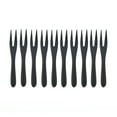 thumbnail image 1 of BambooMN Reusable Bamboo Appetizer Forks Picks 3.7" Black, 10 Pcs, 1 of 1