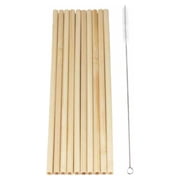 BambooMN Reusable Bamboo Drinking Straws - Eco Friendly Plastic Alternative - Thick - 7.87" - 10 pcs