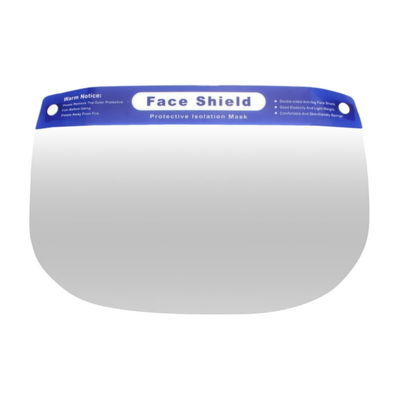 BambooMN Reusable Full Coverage Adjustable Face Safety Shield - 50 Units