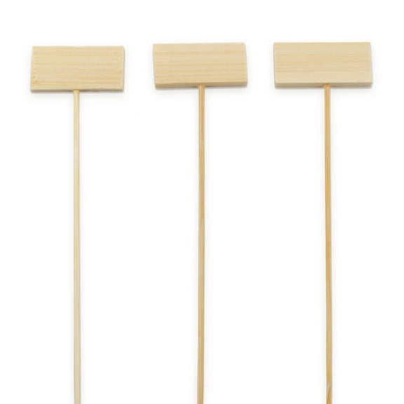 BambooMN Small Billboard Bamboo Appetizer Cocktail Restaurant and Party Skewer Picks - 5" (12.7cm) - 100 Pieces