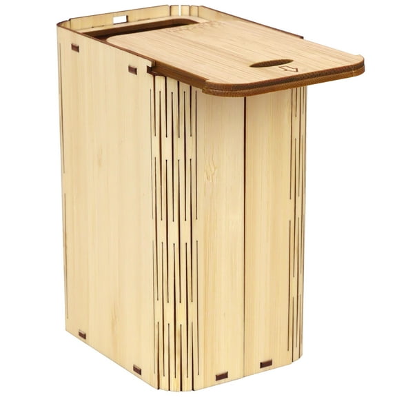 BambooMN Tea Bag Organizer With Lid - Tea Bag Tea Leaves Holder for Kitchen Organizers and Storage - Multi-Functional Kitchen Organizer, Home Organizer, 1 Piece