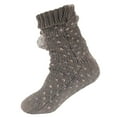 thumbnail image 1 of BambooMN Thick Soft Warm Fuzzy Cabin Thermal Fleece-lined Non-skid Crew Socks, 1 Pair Color 02, 1 of 2