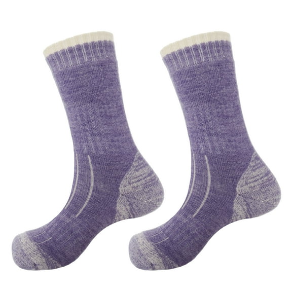 BambooMN Thick Wool Blend Socks - Assortment 07, Women's - 2 Pairs