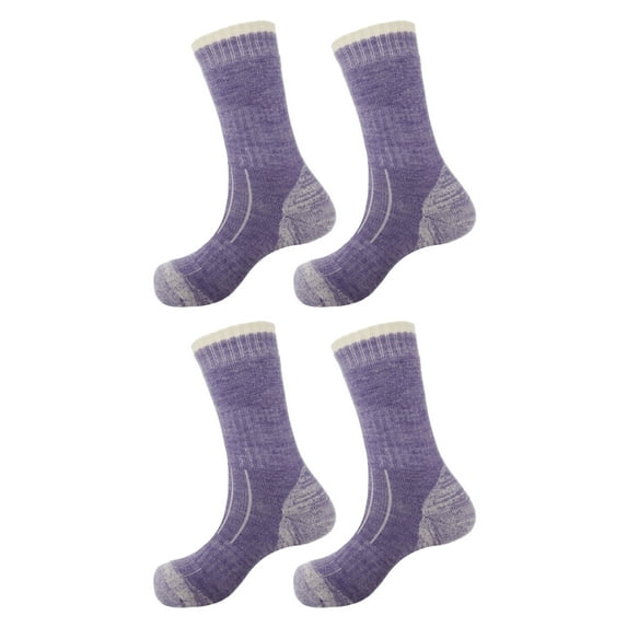 BambooMN Thick Wool Blend Socks - Assortment 07, Women's - 4 Pairs