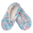 thumbnail image 1 of BambooMN Tie Dye Multicolor Fuzzy Slippers - Fairy Dust - Medium - 1 Pair, 1 of 2