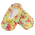 thumbnail image 1 of BambooMN Tie Dye Multicolor Fuzzy Slippers - Hyper Fuse - Large - 1 Pair, 1 of 3
