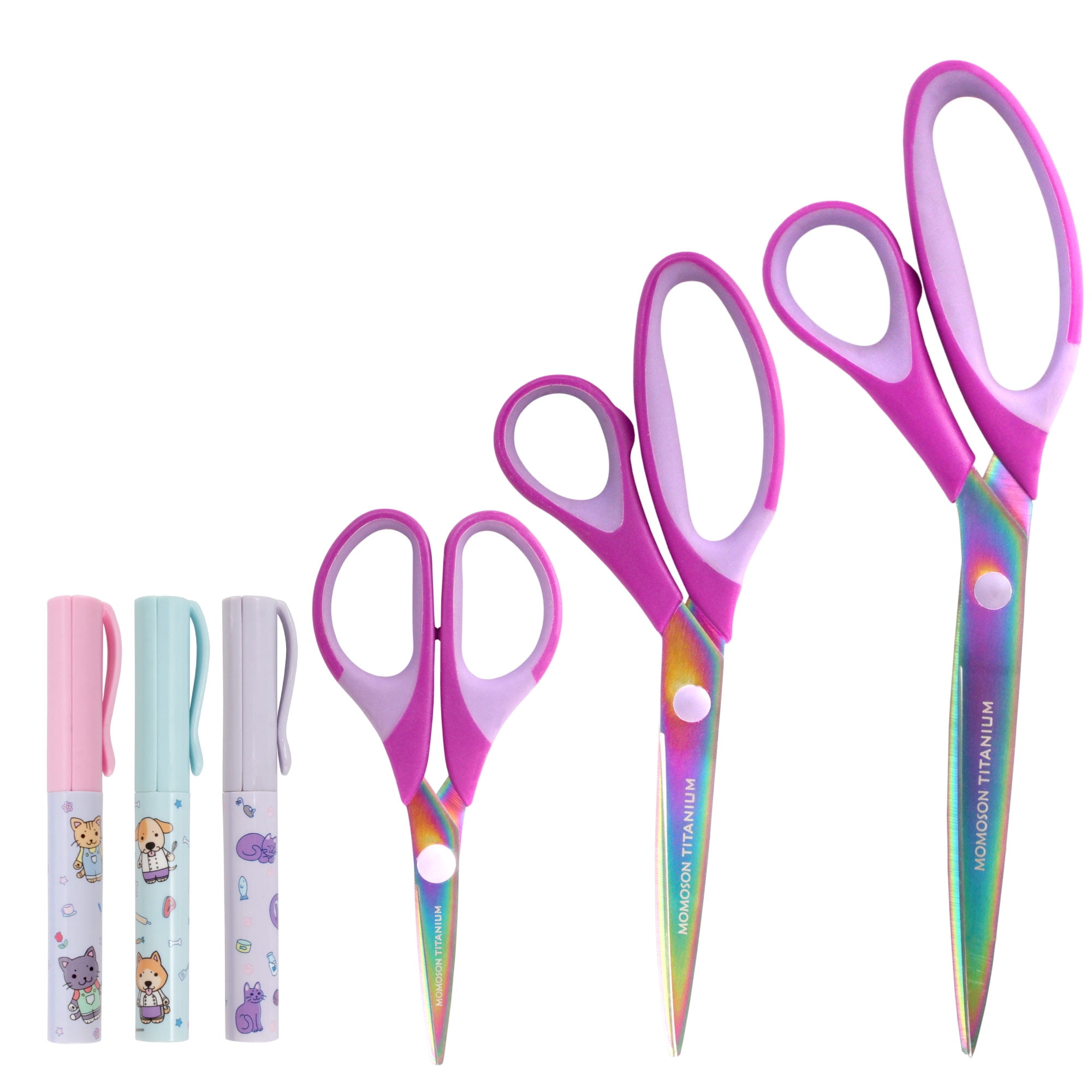 BambooMN Titanium Set & Mini Pen Scissors - Purple - 1 Set