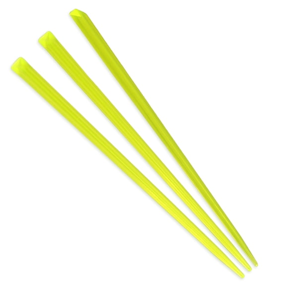 BambooMN Triangular Appetizer Cocktail Prism Picks - 3.5" (8.9cm) - Lime Green - 300 Pieces