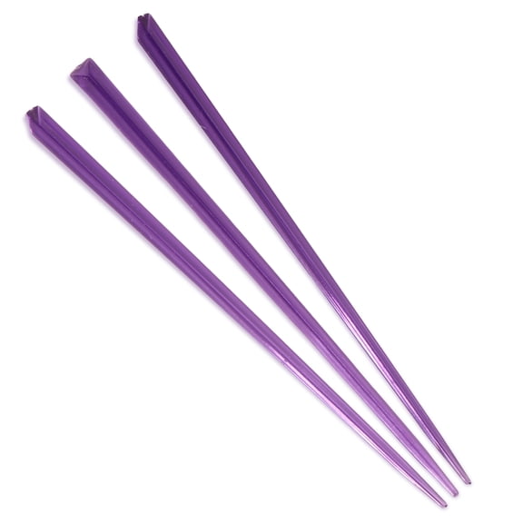 BambooMN Triangular Appetizer Cocktail Prism Picks - 3.5" (8.9cm) - Purple - 300 Pieces