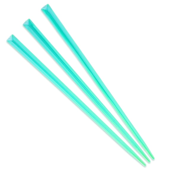BambooMN Triangular Appetizer Cocktail Prism Picks - 3.5" (8.9cm) - Teal - 300 Pieces