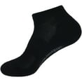 thumbnail image 1 of BambooMN Unisex Men and Women's Rayon from Bamboo Wool Blend Athletic Ankle Socks for Home, Travel, Work and Sport - Black - 1 Pair - Small, 1 of 8