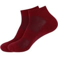 thumbnail image 1 of BambooMN Unisex Men and Women's Rayon from Bamboo Wool Blend Athletic Quarter Socks for Home, Travel, Work and Sport - Maroon - 2 Pairs - Medium, 1 of 8