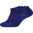 thumbnail image 1 of BambooMN Unisex Men's and Women's Athletic Sport Ankle Socks Made of Rayon from Bamboo - Navy - 4 Pairs - Small, 1 of 6