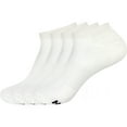 thumbnail image 1 of BambooMN Unisex Men's and Women's Athletic Sport Ankle Socks Made of Rayon from Bamboo - White - 4 Pairs - Small, 1 of 6