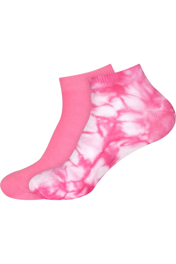 Women's Bamboo Athletic Tie Dye Ankle Socks - Assortment H - 2 pairs