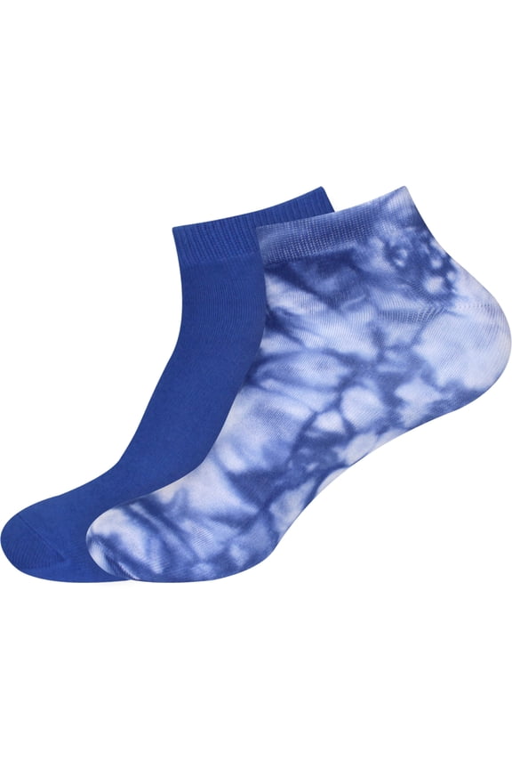 Women's Bamboo Athletic Tie Dye Ankle Socks - Assortment K - Extra Large - 2 pairs