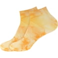 thumbnail image 1 of BambooMN Women's Rayon from Bamboo Tie Dye Ankle Socks - Yellow Orange - Extra Large - 2 Pairs, 1 of 6