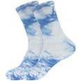 thumbnail image 1 of BambooMN Women's Bamboo Tie Dye Crew Socks - Blue - Extra Large - 2 pairs, 1 of 5