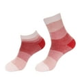thumbnail image 1 of BambooMN Women's Chenille Fuzzy Color Block Crew Ankle Home Socks, 1 of 5