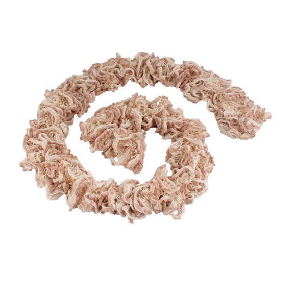 BambooMN Women's Crochet Fishnet Pom Scarf