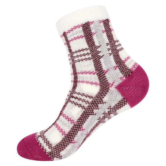 BambooMN Women's Funky Double Layer Cabin Thick Soft Warm Fuzzy Comfy Home Outdoor Socks, Color 20, 1 Pair