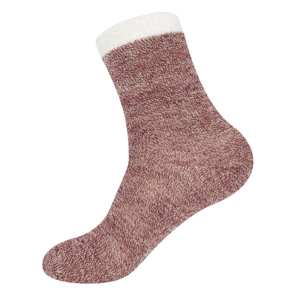 BambooMN Women's Funky Double Layer Cabin Socks - Color 27 - Extra-Large - 1 Pair