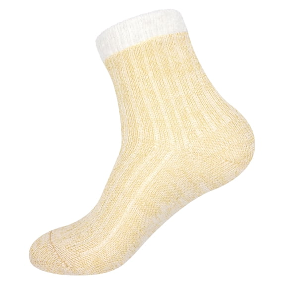 BambooMN Women's Funky Double Layer Cabin Socks - Color 30 - Extra-Large - 1 Pair