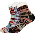 thumbnail image 1 of BambooMN Women's Funky Double Layer Thick Soft Warm Fuzzy Comfy Home Socks, 3 Pairs Asst A, L/XL, 1 of 7